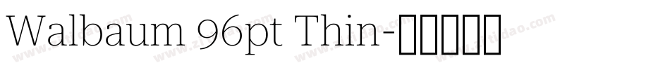 Walbaum 96pt Thin字体转换